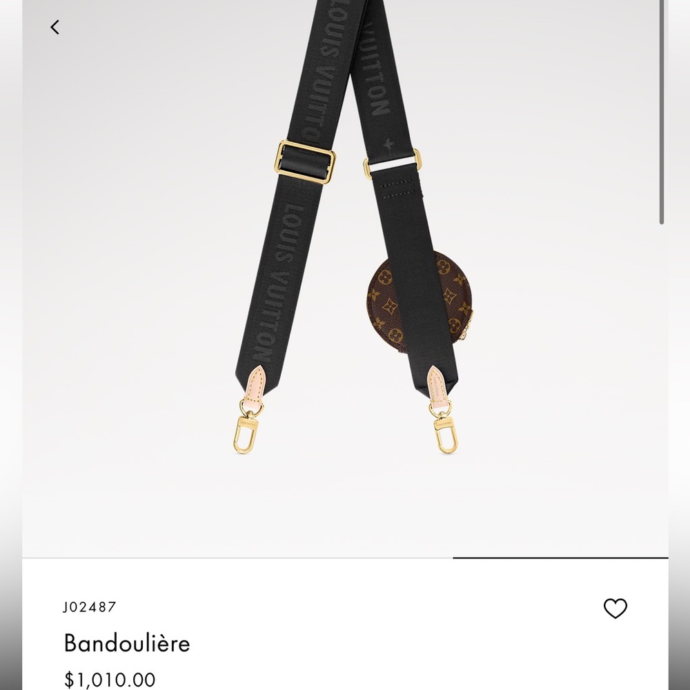 Louis Vuitton Black and Brown Bandoulière Strap